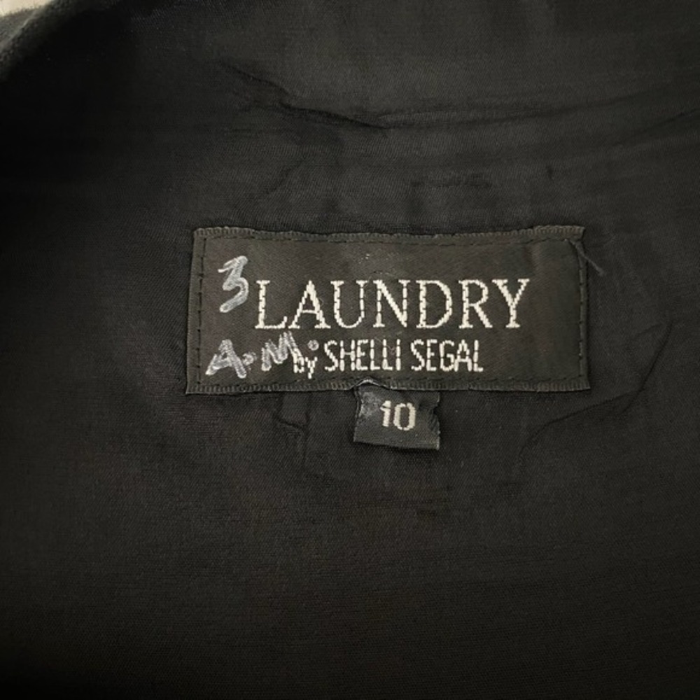 Vtg Laundry by Shelli Segal Dress Womens 10 Black Eyelet Dainty Whimsigoth USA - Picture 4 of 12